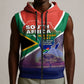 South Africa Heritage Day Sleeveless Zip Hoodie Celebrating Roots Flag Map Sunset Savanna