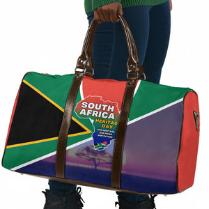 South Africa Heritage Day Travel Bag Celebrating Roots Flag Map Sunset Savanna