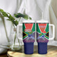 South Africa Heritage Day Tumbler With Handle Celebrating Roots Flag Map Sunset Savanna