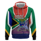 South Africa Heritage Day Zip Hoodie Celebrating Roots Flag Map Sunset Savanna