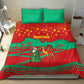 Mauritania Christmas Bedding Set Santa Claus Camel Gift Boxes Starry Sky and Desert - African Pride