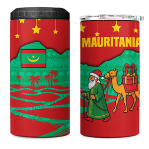 Mauritania Christmas 4 in 1 Can Cooler Tumbler Santa Claus Camel Gift Boxes Starry Sky and Desert - African Pride