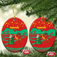 Mauritania Christmas Ceramic Ornament Santa Claus Camel Gift Boxes Starry Sky and Desert - African Pride