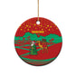 Mauritania Christmas Ceramic Ornament Santa Claus Camel Gift Boxes Starry Sky and Desert - African Pride