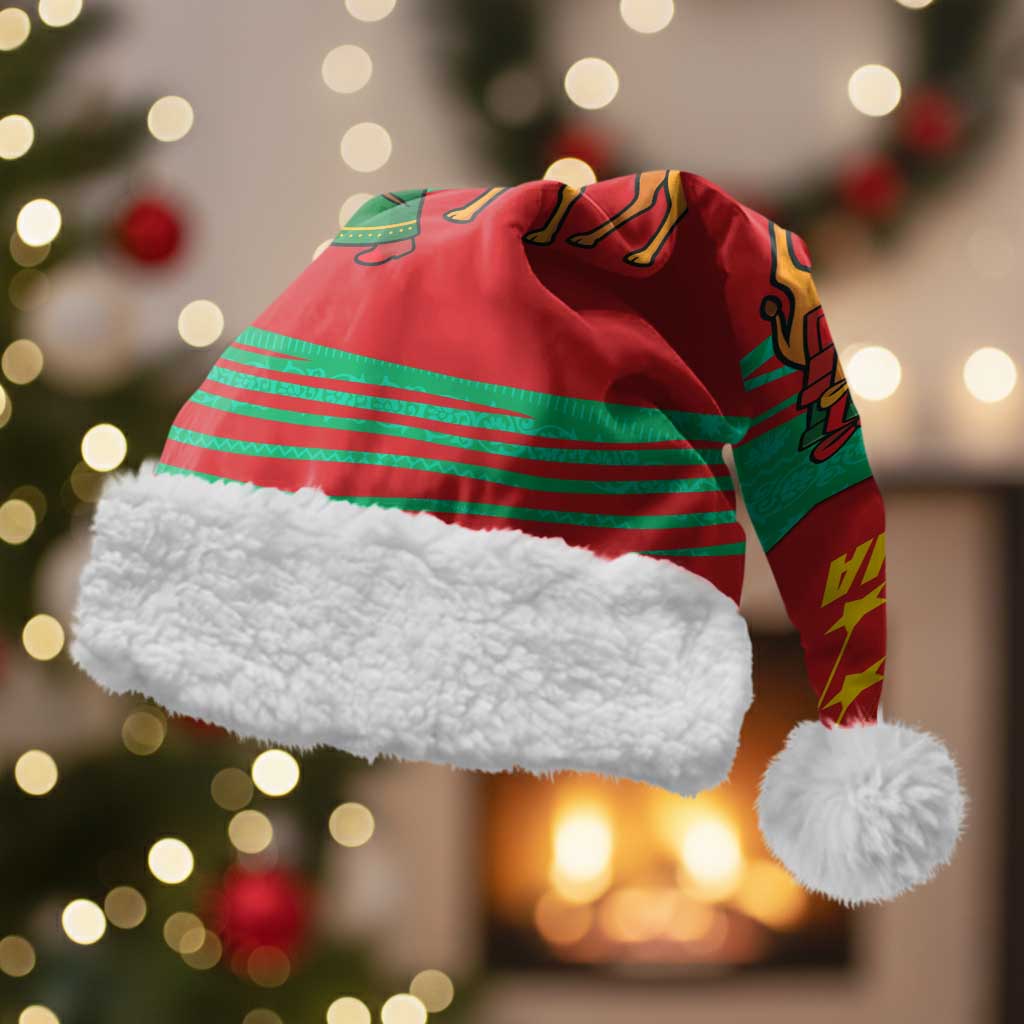 Mauritania Christmas Santa Hat Santa Claus Camel Gift Boxes Starry Sky and Desert - African Pride