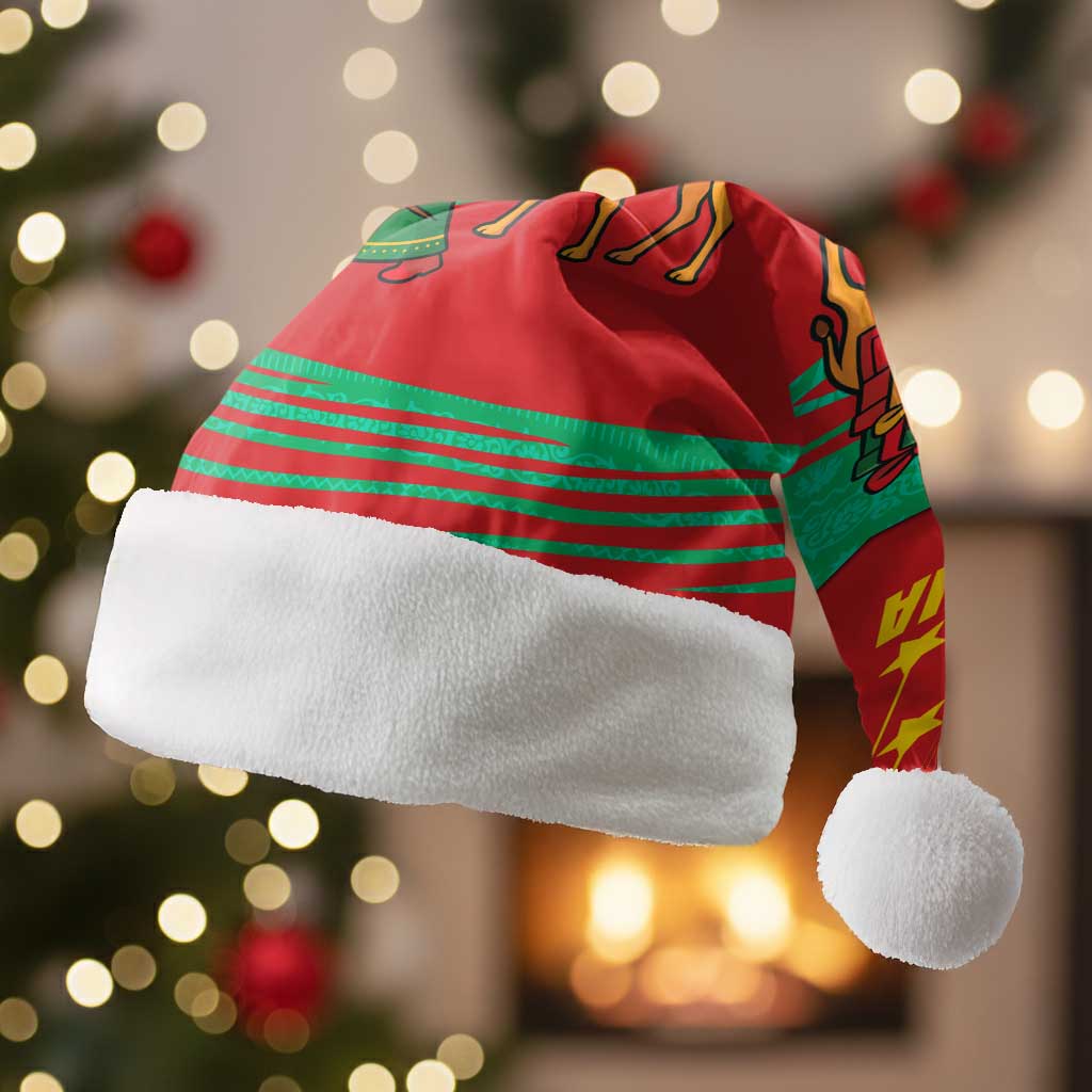 Mauritania Christmas Santa Hat Santa Claus Camel Gift Boxes Starry Sky and Desert - African Pride