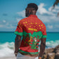 Mauritania Christmas Hawaiian Shirt Santa Claus Camel Gift Boxes Starry Sky and Desert - African Pride