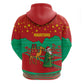 Mauritania Christmas Hoodie Santa Claus Camel Gift Boxes Starry Sky and Desert - African Pride