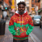 Mauritania Christmas Hoodie Santa Claus Camel Gift Boxes Starry Sky and Desert - African Pride