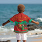 Mauritania Christmas Kid Hawaiian Shirt Santa Claus Camel Gift Boxes Starry Sky and Desert - African Pride