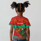 Mauritania Christmas Kid T shirt Santa Claus Camel Gift Boxes Starry Sky and Desert - African Pride