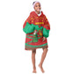 Mauritania Christmas Kid Wearable Blanket Hoodie Santa Claus Camel Gift Boxes Starry Sky and Desert - African Pride