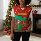 Mauritania Christmas Knitted V-Neck Vest Santa Claus Camel Gift Boxes Starry Sky and Desert - African Pride