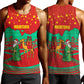 Mauritania Christmas Men Tank Top Santa Claus Camel Gift Boxes Starry Sky and Desert - African Pride