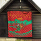 Mauritania Christmas Quilt Santa Claus Camel Gift Boxes Starry Sky and Desert - African Pride