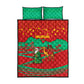 Mauritania Christmas Quilt Bed Set Santa Claus Camel Gift Boxes Starry Sky and Desert - African Pride