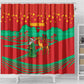 Mauritania Christmas Shower Curtain Santa Claus Camel Gift Boxes Starry Sky and Desert - African Pride