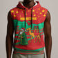 Mauritania Christmas Sleeveless Hoodie Santa Claus Camel Gift Boxes Starry Sky and Desert - African Pride