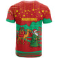 Mauritania Christmas T shirt Santa Claus Camel Gift Boxes Starry Sky and Desert - African Pride