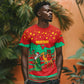 Mauritania Christmas T shirt Santa Claus Camel Gift Boxes Starry Sky and Desert - African Pride