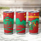Mauritania Christmas Tumbler Cup Santa Claus Camel Gift Boxes Starry Sky and Desert - African Pride