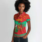 Mauritania Christmas Women Polo Shirt Santa Claus Camel Gift Boxes Starry Sky and Desert - African Pride