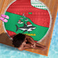Mauritania Christmas Beach Blanket Santa Sharks Festive Fish Pattern and Red Green Holiday - African Pride