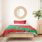 Mauritania Christmas Bedding Set Santa Sharks Festive Fish Pattern and Red Green Holiday - African Pride
