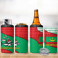 Mauritania Christmas 4 in 1 Can Cooler Tumbler Santa Sharks Festive Fish Pattern and Red Green Holiday - African Pride