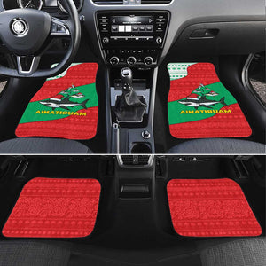Mauritania Christmas Car Mats Santa Sharks Festive Fish Pattern and Red Green Holiday - African Pride