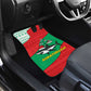 Mauritania Christmas Car Mats Santa Sharks Festive Fish Pattern and Red Green Holiday - African Pride