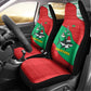 Mauritania Christmas Car Seat Cover Santa Sharks Festive Fish Pattern and Red Green Holiday - African Pride
