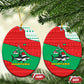 Mauritania Christmas Ceramic Ornament Santa Sharks Festive Fish Pattern and Red Green Holiday - African Pride