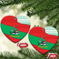 Mauritania Christmas Ceramic Ornament Santa Sharks Festive Fish Pattern and Red Green Holiday - African Pride