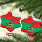 Mauritania Christmas Ceramic Ornament Santa Sharks Festive Fish Pattern and Red Green Holiday - African Pride