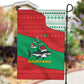 Mauritania Christmas Garden Flag Santa Sharks Festive Fish Pattern and Red Green Holiday - African Pride