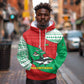 Mauritania Christmas Hoodie Santa Sharks Festive Fish Pattern and Red Green Holiday - African Pride