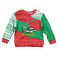 Mauritania Christmas Kid Ugly Christmas Sweater Santa Sharks Festive Fish Pattern and Red Green Holiday - African Pride