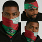 Mauritania Christmas Neck Gaiter Santa Sharks Festive Fish Pattern and Red Green Holiday - African Pride
