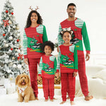 Mauritania Christmas Pajama Set Santa Sharks Festive Fish Pattern and Red Green Holiday - African Pride