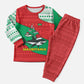 Mauritania Christmas Pajama Set Santa Sharks Festive Fish Pattern and Red Green Holiday - African Pride