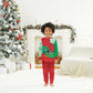 Mauritania Christmas Pajama Set Santa Sharks Festive Fish Pattern and Red Green Holiday - African Pride