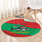 Mauritania Christmas Round Carpet Santa Sharks Festive Fish Pattern and Red Green Holiday - African Pride
