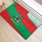Mauritania Christmas Rubber Doormat Santa Sharks Festive Fish Pattern and Red Green Holiday - African Pride
