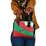 Mauritania Christmas Shoulder Handbag Santa Sharks Festive Fish Pattern and Red Green Holiday - African Pride