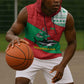 Mauritania Christmas Sleeveless Hoodie Santa Sharks Festive Fish Pattern and Red Green Holiday - African Pride