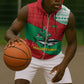 Mauritania Christmas Sleeveless Zip Hoodie Santa Sharks Festive Fish Pattern and Red Green Holiday - African Pride