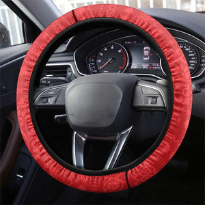 Mauritania Christmas Steering Wheel Cover Santa Sharks Festive Fish Pattern and Red Green Holiday - African Pride
