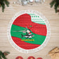 Mauritania Christmas Tree Skirt Santa Sharks Festive Fish Pattern and Red Green Holiday - African Pride