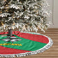 Mauritania Christmas Tree Skirt Santa Sharks Festive Fish Pattern and Red Green Holiday - African Pride